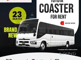  TOYOTA COASTER (23 SEATER)- AVAILABLE FOR RENT 